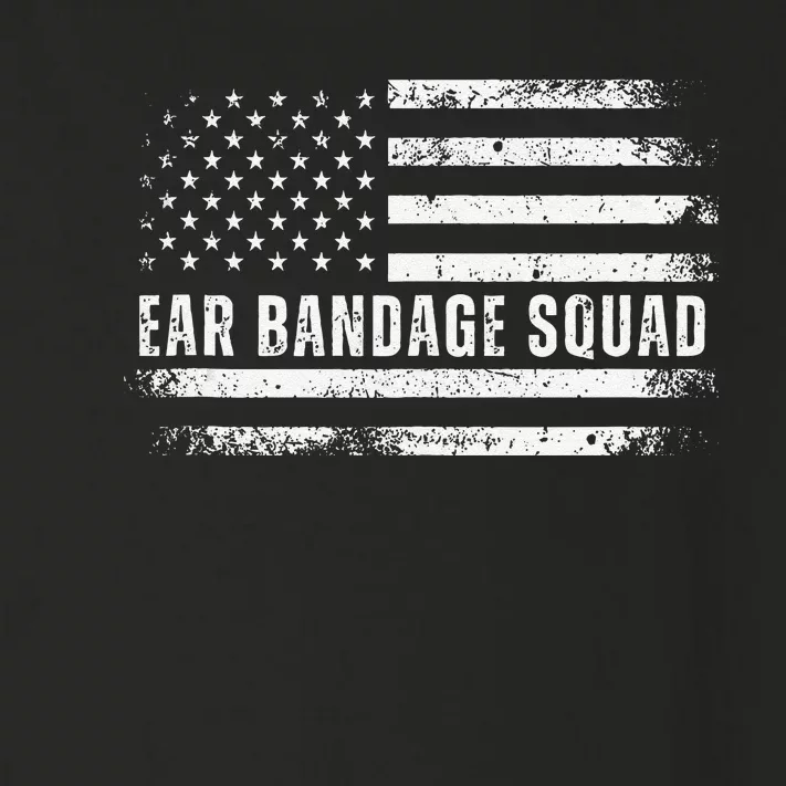 Ear Bandage Squad Patriotic Usa American Flag Toddler Long Sleeve Shirt