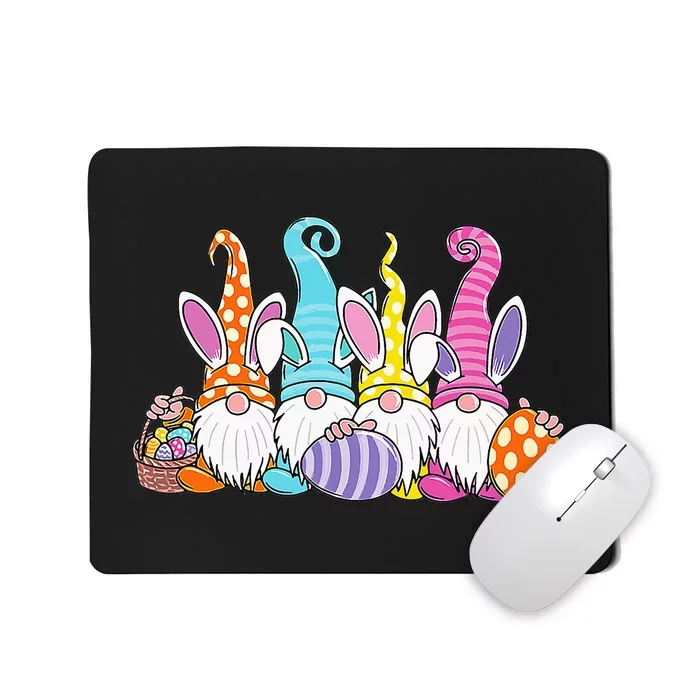 Easter Bunny Spring Gnome Easter Egg Hunting And Basket Gift Mousepad