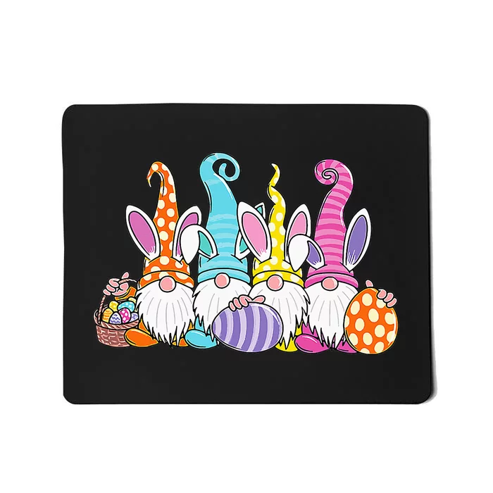 Easter Bunny Spring Gnome Easter Egg Hunting And Basket Gift Mousepad