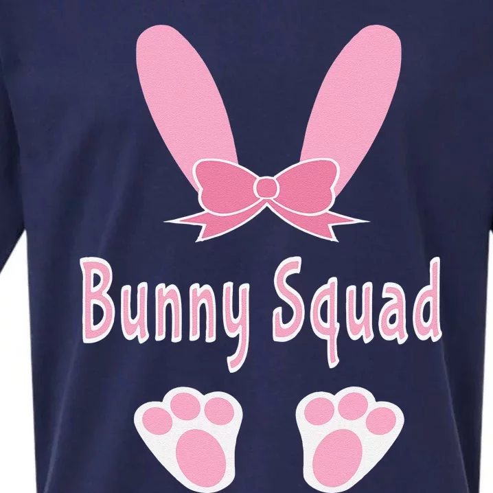 Easter Bunny Squad Cute Pink Rabbit Women Sueded Cloud Jersey T-Shirt