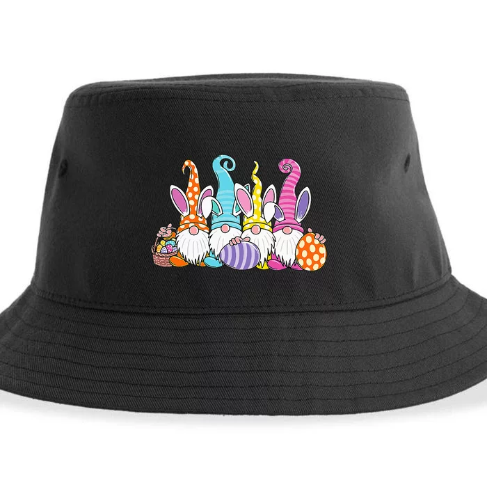 Easter Bunny Spring Gnome Easter Egg Hunting And Basket Sustainable Bucket Hat