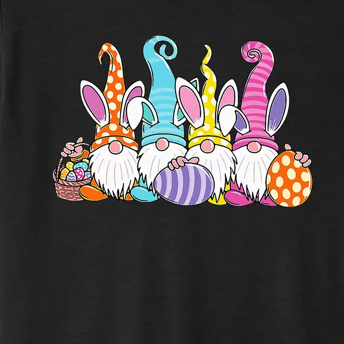 Easter Bunny Spring Gnome Easter Egg Hunting And Basket ChromaSoft Performance T-Shirt