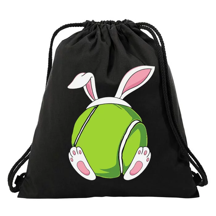 Easter Bunny Tennis - Funny Easter Tennis Rabbit Ears Drawstring Bag