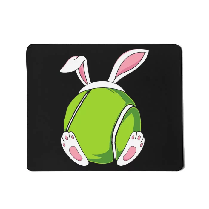 Easter Bunny Tennis - Funny Easter Tennis Rabbit Ears Mousepad