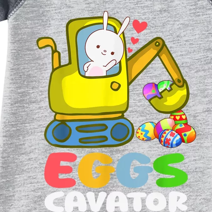 EggsCavator Bunny Toy Excavator, Funny Infant Baby Jersey Bodysuit