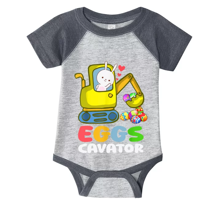 EggsCavator Bunny Toy Excavator, Funny Infant Baby Jersey Bodysuit