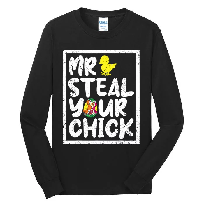 Easter Boy Toddlers Mr Steal Your Chick Funny Spring Humor Tall Long Sleeve T-Shirt