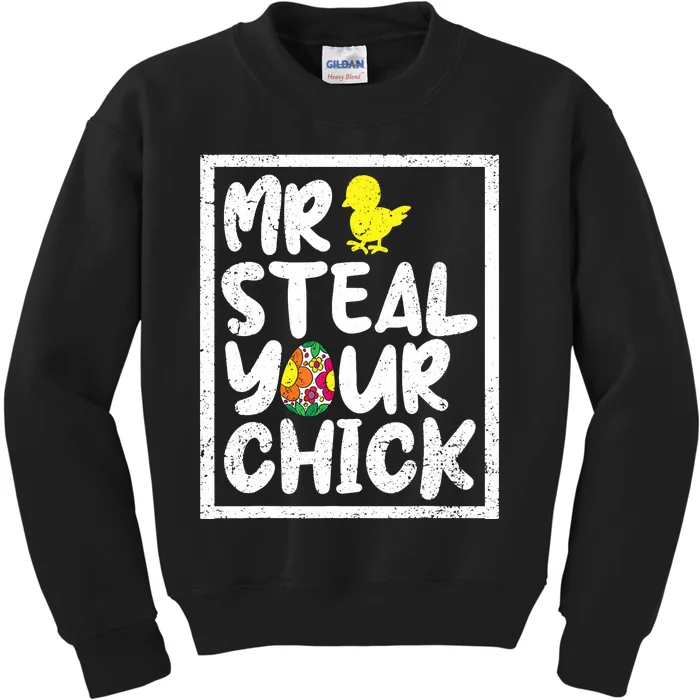 Easter Boy Toddlers Mr Steal Your Chick Funny Spring Humor Kids Sweatshirt