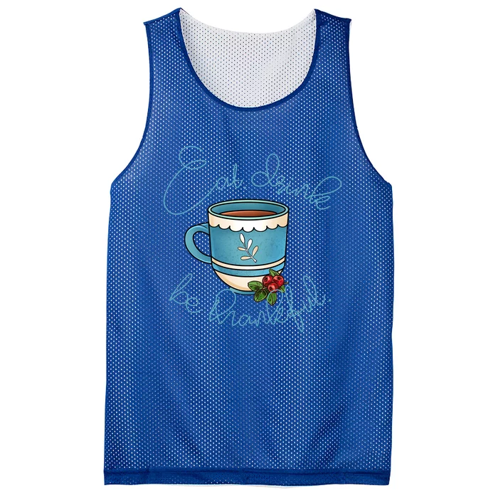 Eat Be Thankful Rthanksgiving Gift Mesh Reversible Basketball Jersey Tank