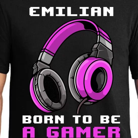 Emilian Born To Be A Gamer Personalized Great Gift Pajama Set