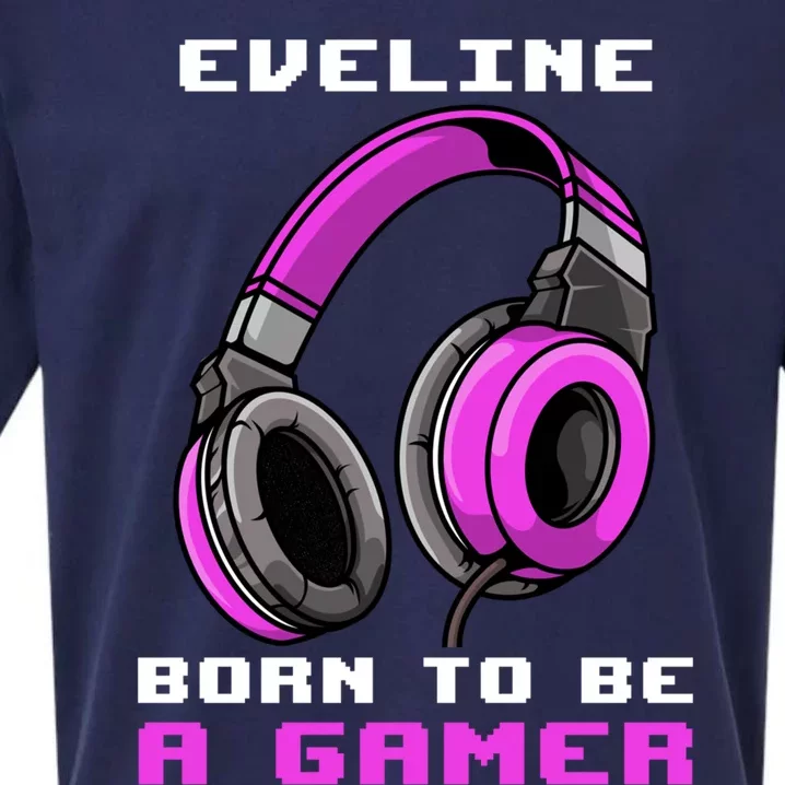 Eveline Born To Be A Gamer Personalized Gift Sueded Cloud Jersey T-Shirt