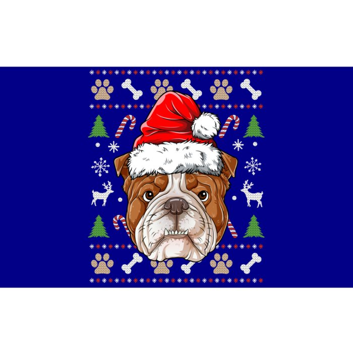 English Bulldog Ugly Christmas Dog Santa Hat Xmas Boys Gift Bumper Sticker