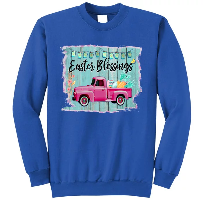 Easter Blessings Vintage Antique Truck Easter Gift Sweatshirt