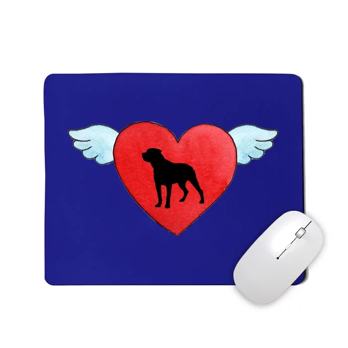 English Bulldog Valentine Cool Gift Labrador Retriever On Red Heart Gift Mousepad