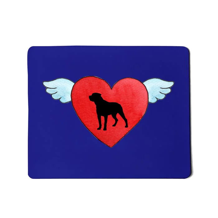 English Bulldog Valentine Cool Gift Labrador Retriever On Red Heart Gift Mousepad