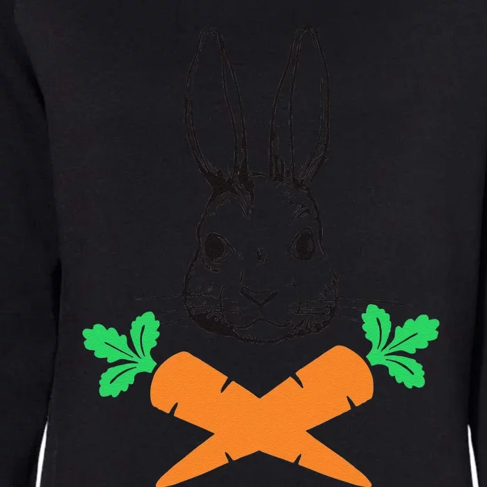 Easter Bunny With Carrot Cross Skull Bones Women Womens California Wash Sweatshirt