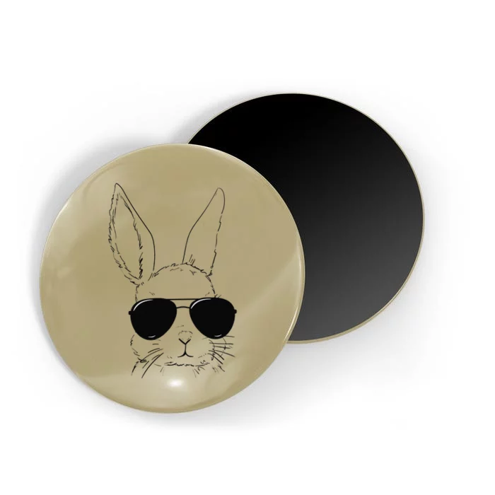 Easter Bunny With Glasses Funny Rabbit Easter Day Magnet