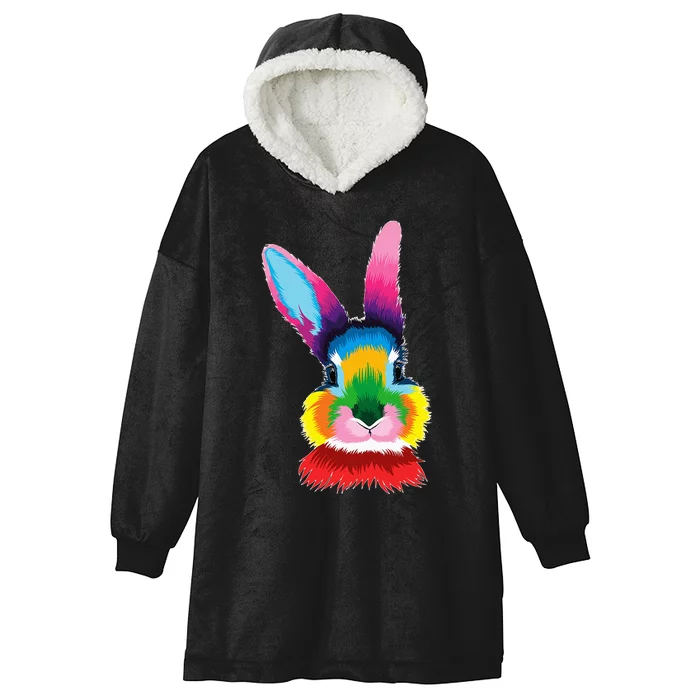 Easter Bunny Women Children Easter Gift Hooded Wearable Blanket