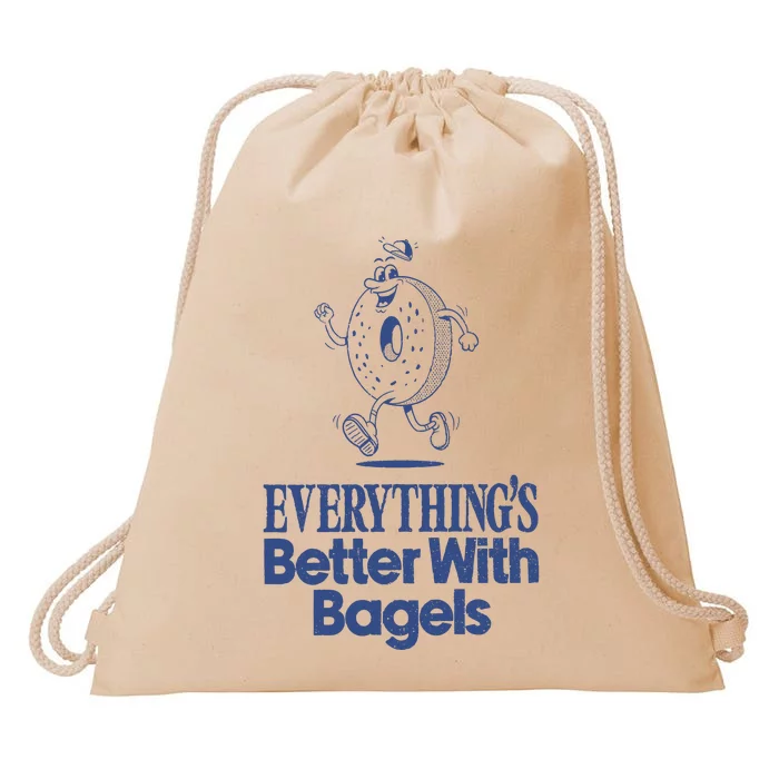 EverythingS Better With Bagels Drawstring Bag