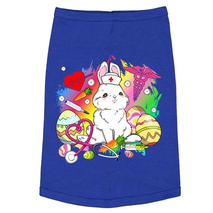 Easter Bunny With Stethoscope Easter Eggs Nurse Easter Day Cute Gift Doggie Tank