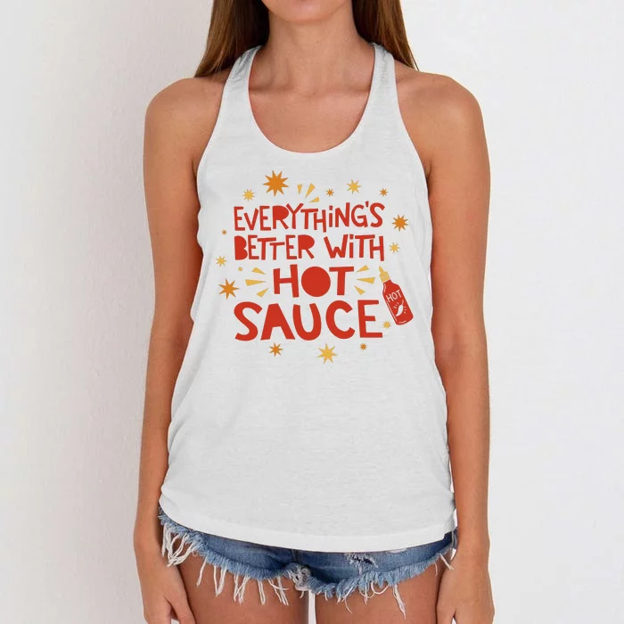 Everything's Better With Hot Sauce Women's Knotted Racerback Tank