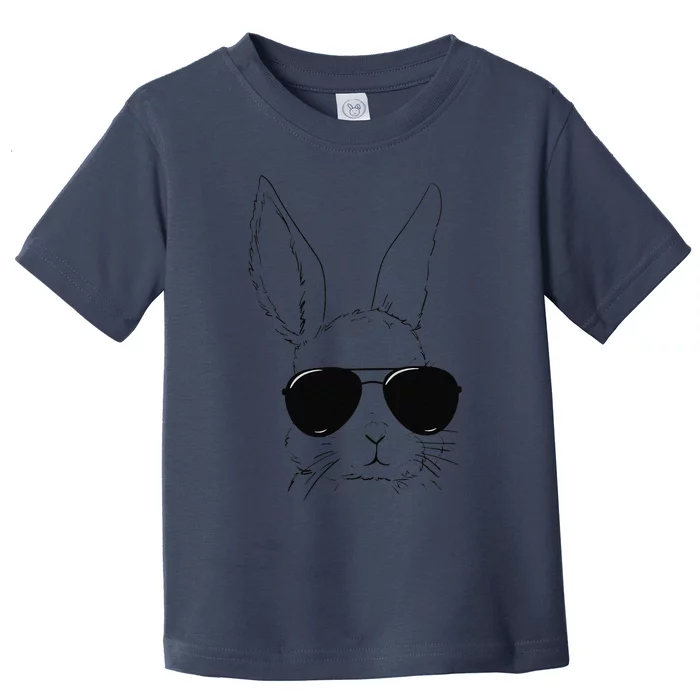 Easter Bunny With Glasses Funny Rabbit Easter Day Toddler T-Shirt