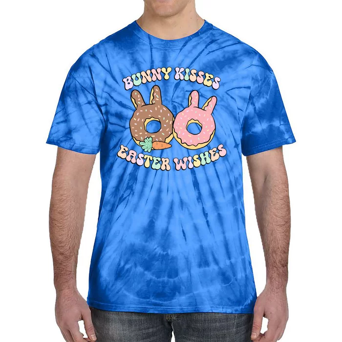 Easter Bunny Wishes Donuts Rabbit Carrot Retro Groovy Gift Tie-Dye T-Shirt