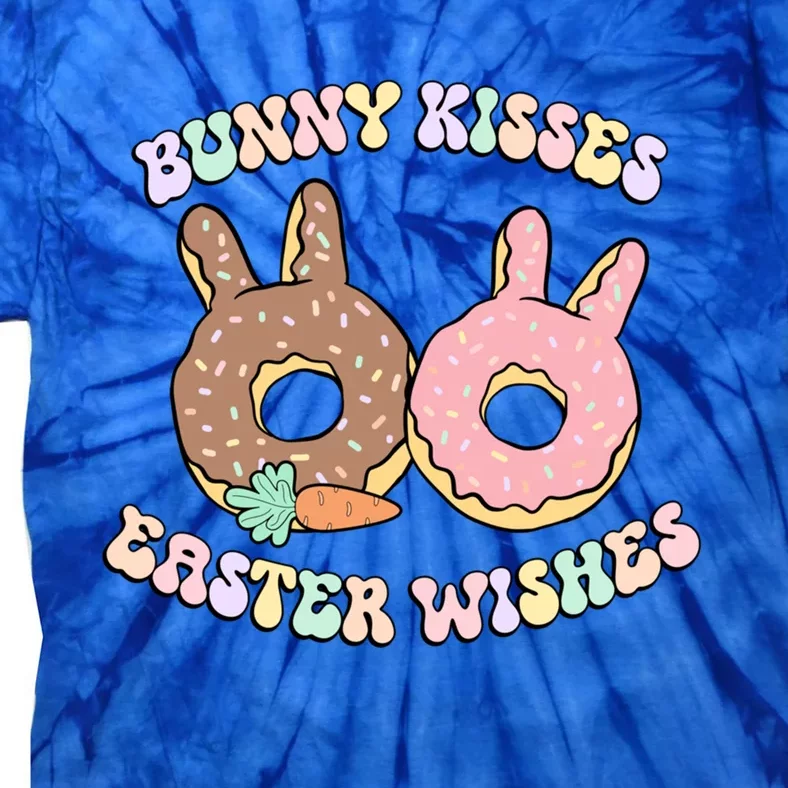 Easter Bunny Wishes Donuts Rabbit Carrot Retro Groovy Gift Tie-Dye T-Shirt