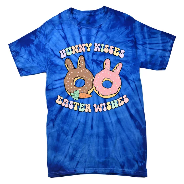 Easter Bunny Wishes Donuts Rabbit Carrot Retro Groovy Gift Tie-Dye T-Shirt