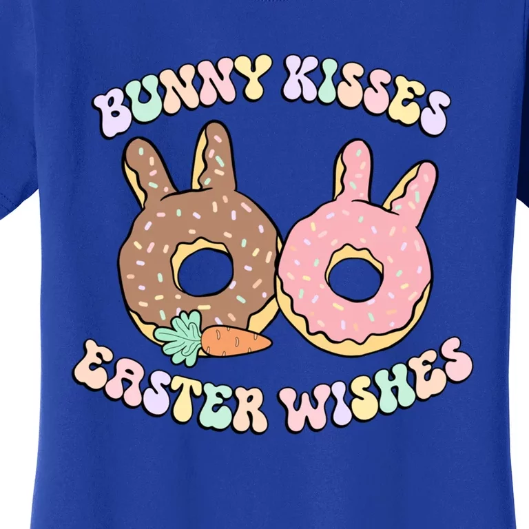 Easter Bunny Wishes Donuts Rabbit Carrot Retro Groovy Gift Women's T-Shirt