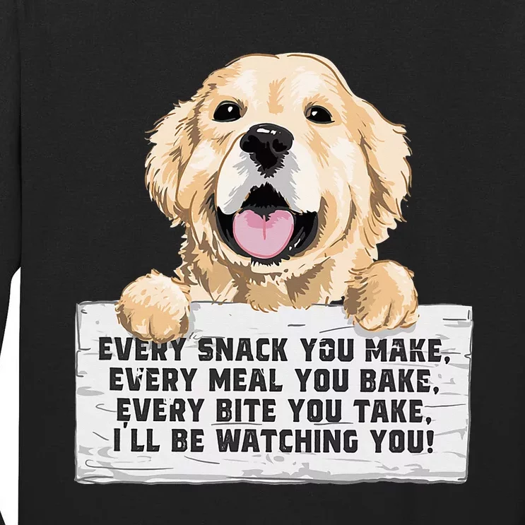 Every Bite You Take I'll Be Watching You Golden Retriever Tall Long Sleeve T-Shirt