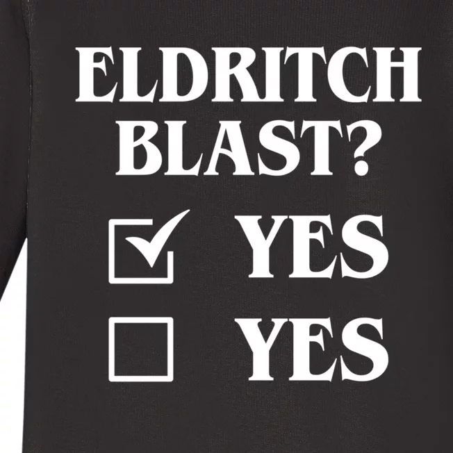 Eldritch Blast Yes Yes Funny Baby Long Sleeve Bodysuit