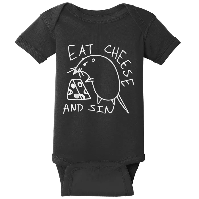 Eat Cheese And Sin The Best Street Art I’ve Ever Seen Baby Bodysuit