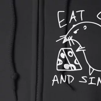 Eat Cheese And Sin The Best Street Art I’ve Ever Seen Full Zip Hoodie