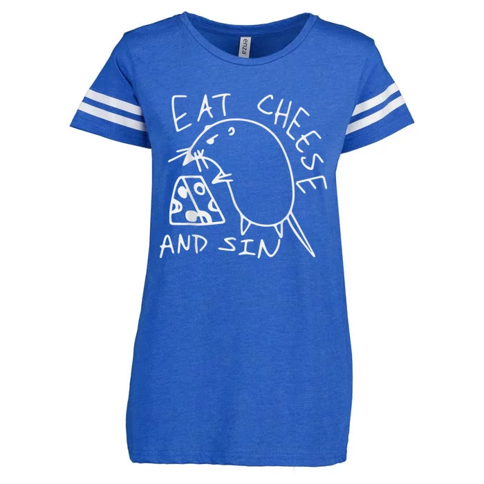 Eat Cheese And Sin The Best Street Art I’ve Ever Seen Enza Ladies Jersey Football T-Shirt