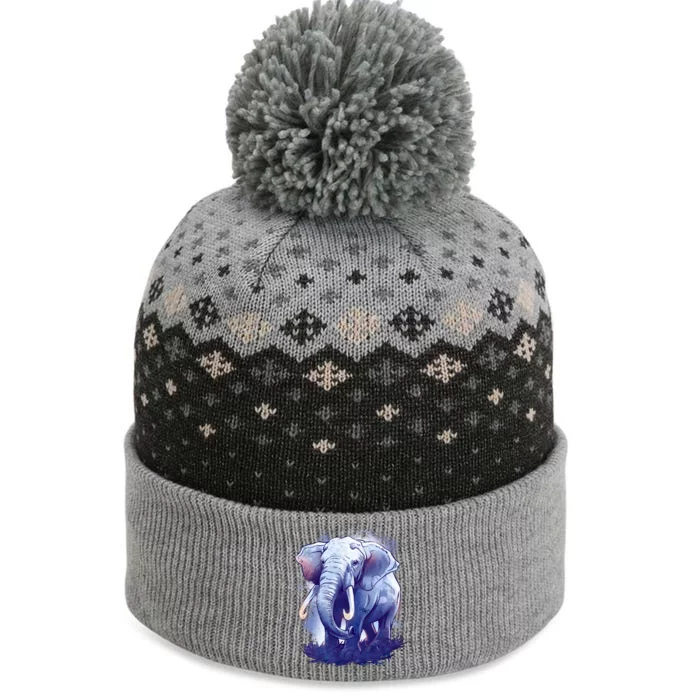 Elephant Colorful Art The Baniff Cuffed Pom Beanie