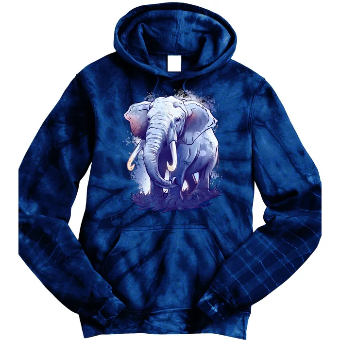 Elephant Colorful Art Tie Dye Hoodie