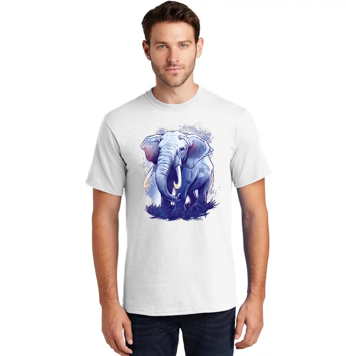 Elephant Colorful Art Tall T-Shirt