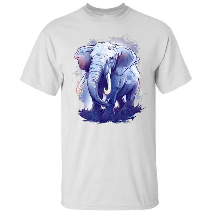 Elephant Colorful Art Tall T-Shirt