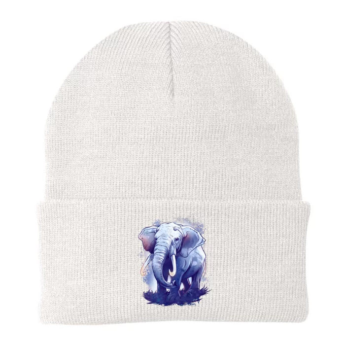 Elephant Colorful Art Knit Cap Winter Beanie