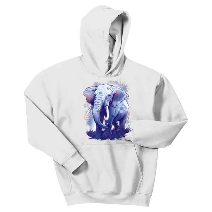 Elephant Colorful Art Kids Hoodie