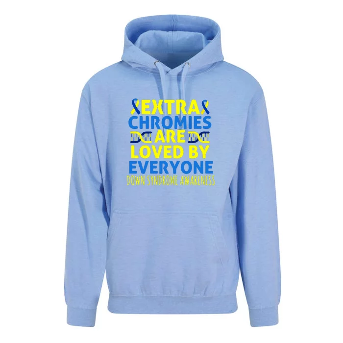 Extra Chromies Are Loved By Everyone Down Syndrome Awareness Gift Unisex Surf Hoodie