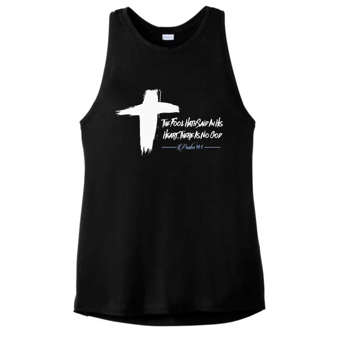 Easter Cross April Fool's Day Psalm 141 Christian Ladies Tri-Blend Wicking Tank