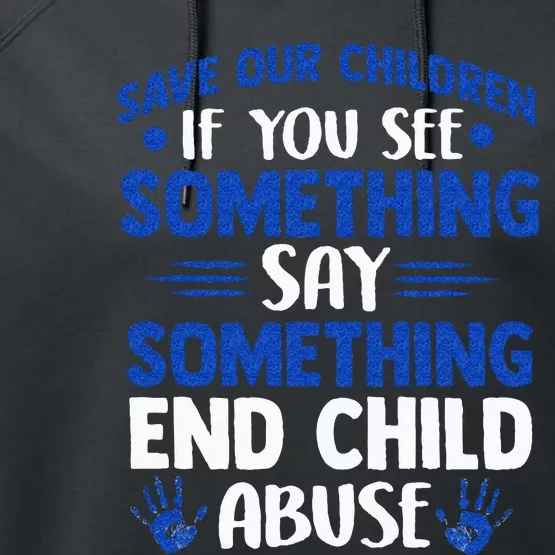 End Child Abuse Child Abuse Prevention Awareness Performance Fleece Hoodie