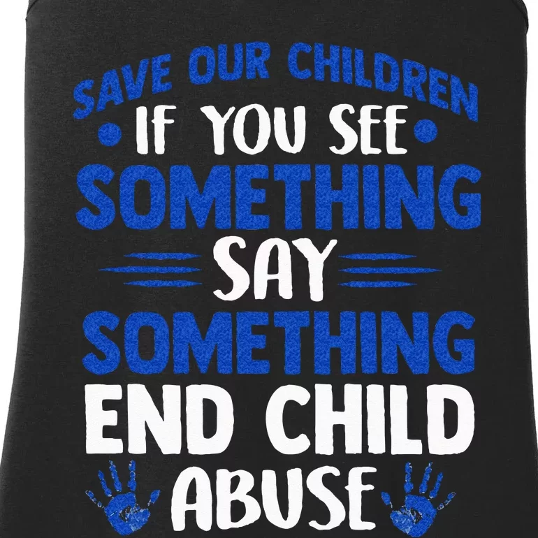 End Child Abuse Child Abuse Prevention Awareness Ladies Essential Tank