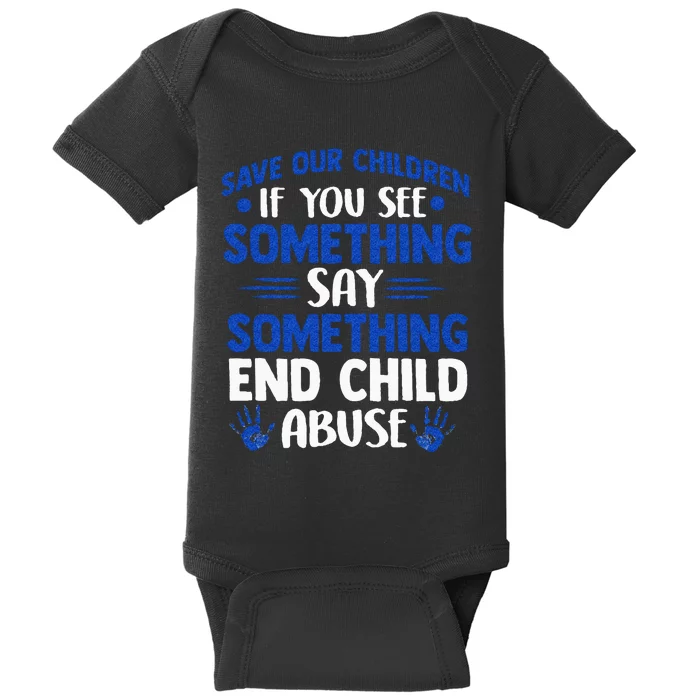 End Child Abuse Child Abuse Prevention Awareness Baby Bodysuit