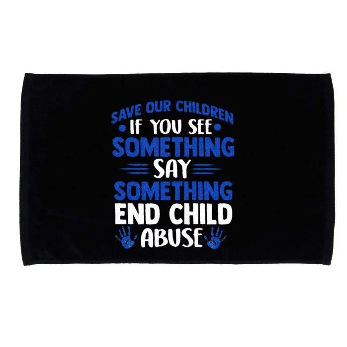 End Child Abuse Child Abuse Prevention Awareness Microfiber Hand Towel