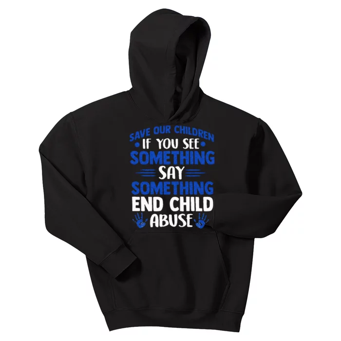 End Child Abuse Child Abuse Prevention Awareness Kids Hoodie