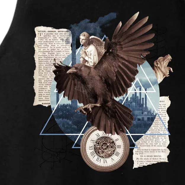 Eagle Collage Ancient Artifact Piece Ladies Tri-Blend Wicking Tank