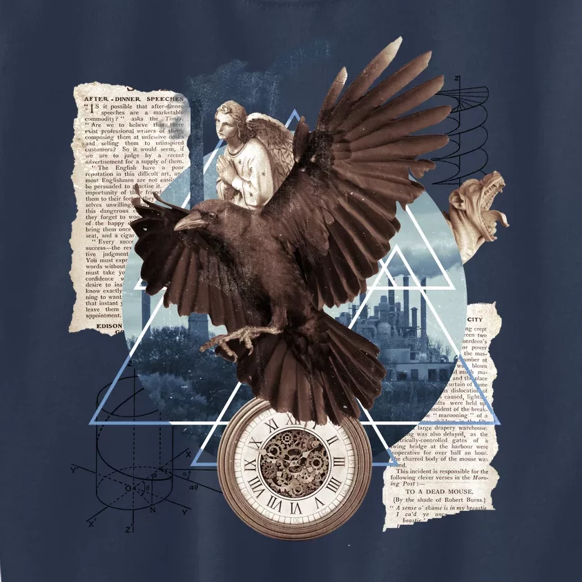 Eagle Collage Ancient Artifact Piece Kids Sweatshirt